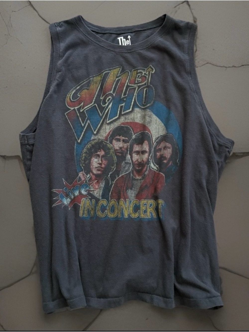The Who Sleeveless Concert T-Shirt Black XL Rock & Pop Reproduction